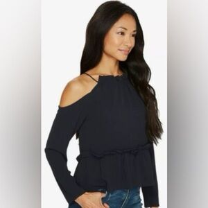 Tavik Black Cold Shoulder Blouse